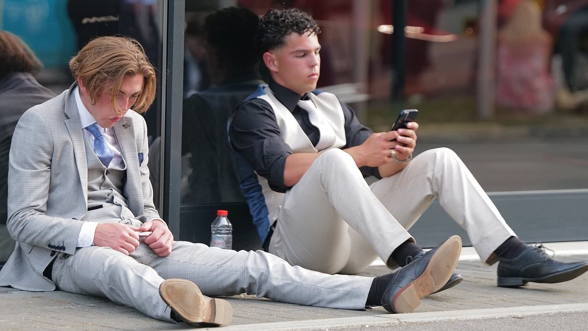 Bet they wished they'd reined it in! Royal Ascot revellers spotted making their way home after a big day on their feet... in the 32.2C heat