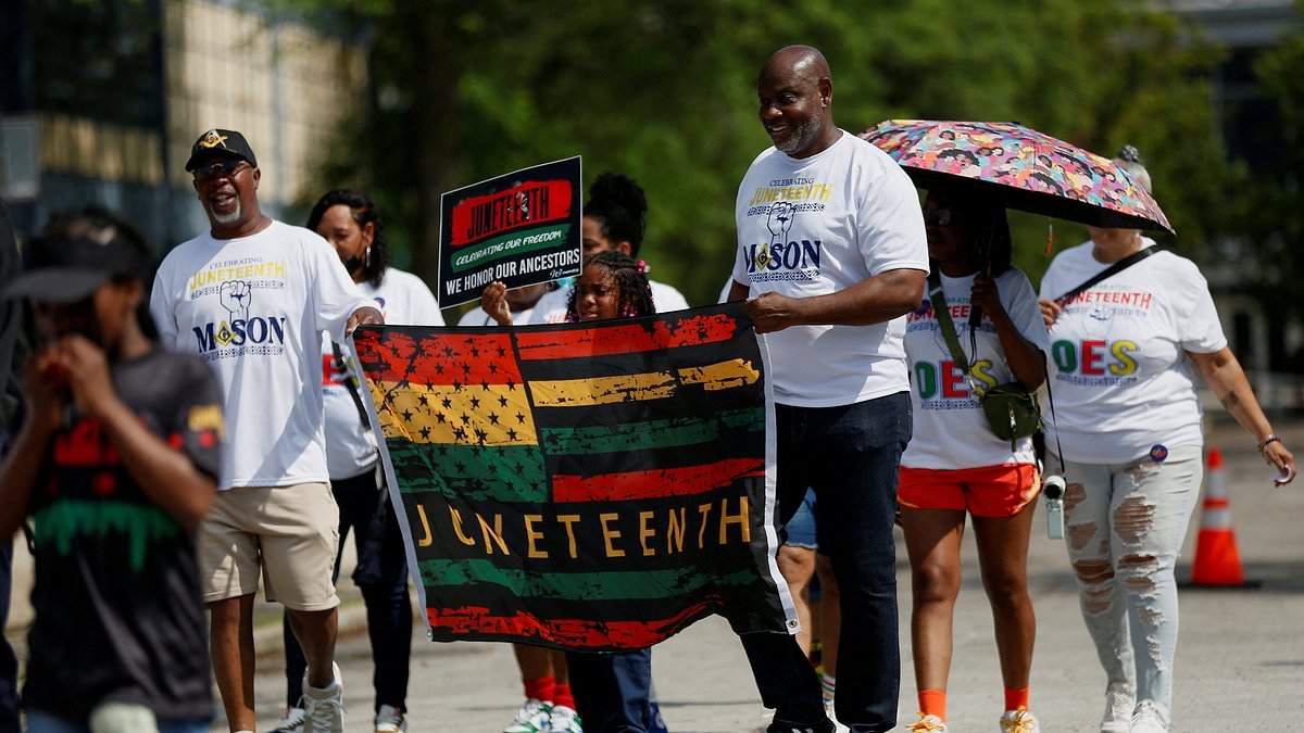 Trump issues ominous warning to workers on Juneteenth as president claims country is wasting 'billions of dollars' on unnecessary benefit