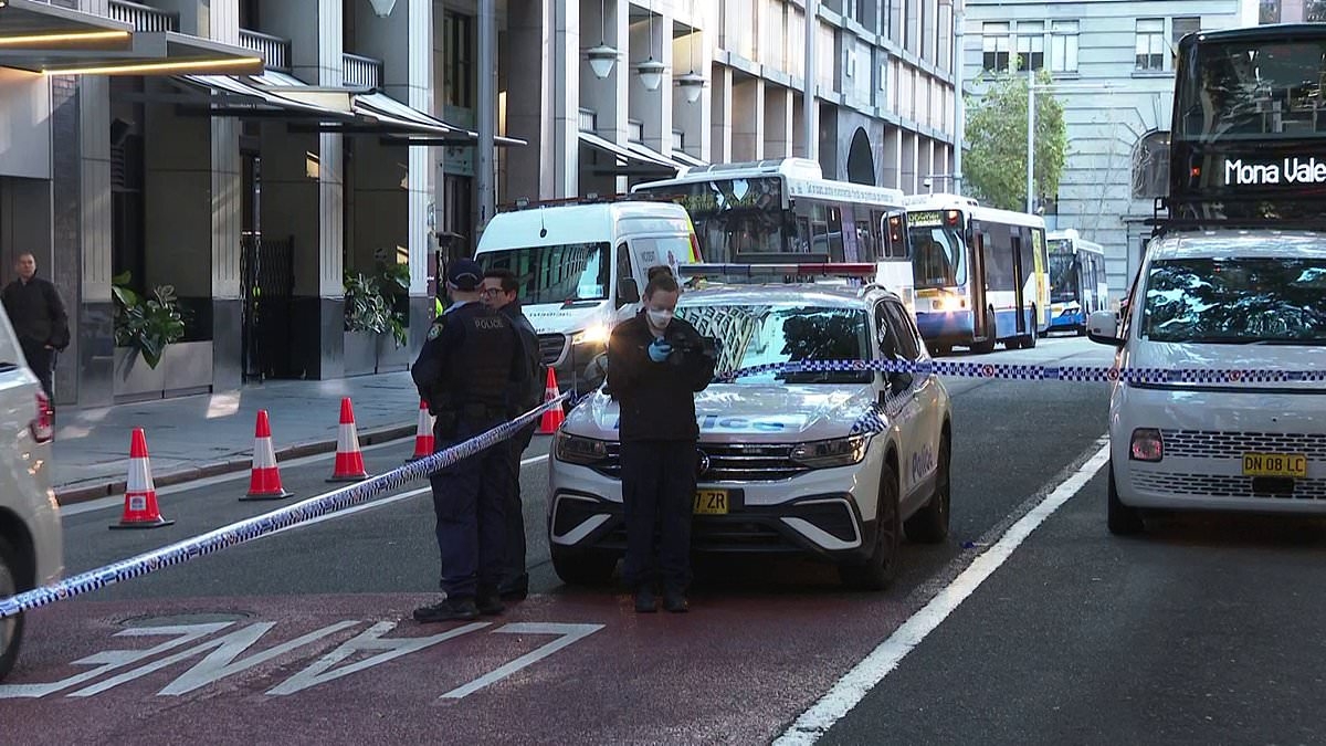 BREAKING NEWS Horror as man is stabbed at a bus stop on George Street, Sydney