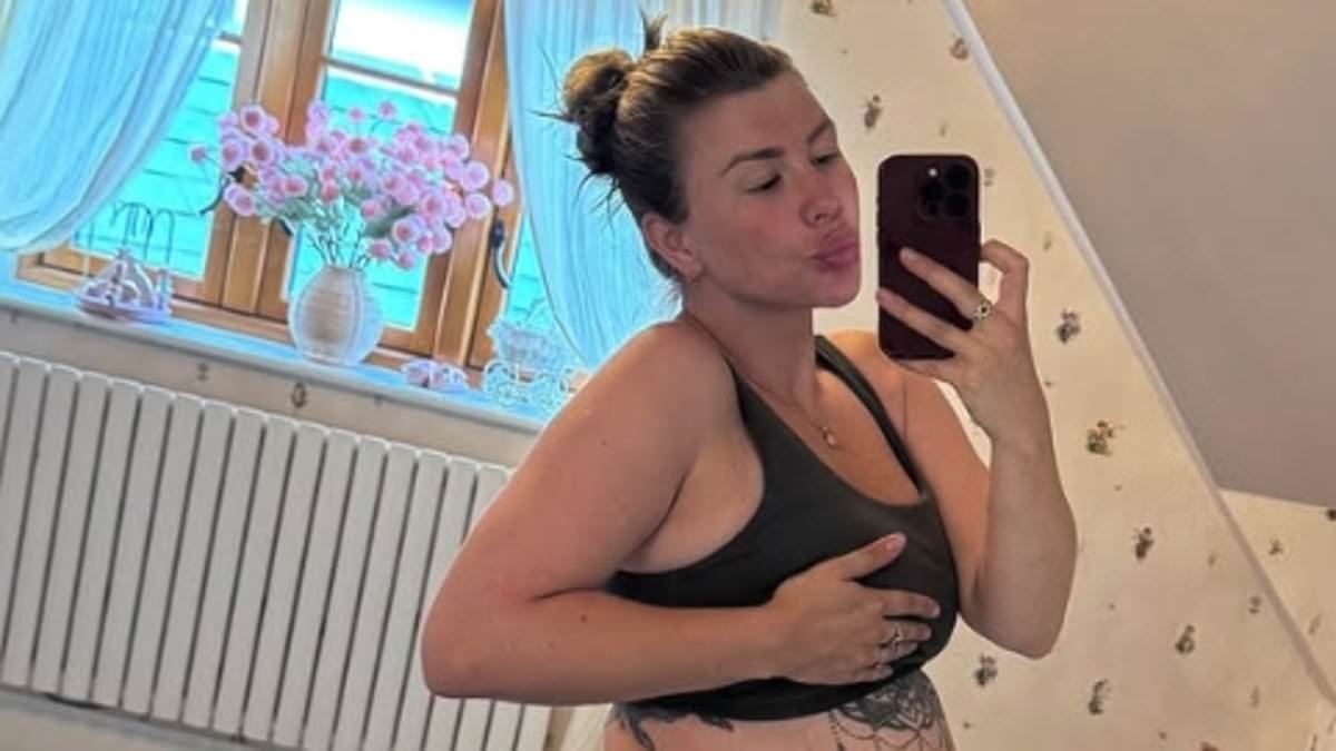 Olivia Bowen shows off her growing baby bump as she shares candid insight into final weeks of her pregnancy - ahead of welcoming daughter with husband Alex