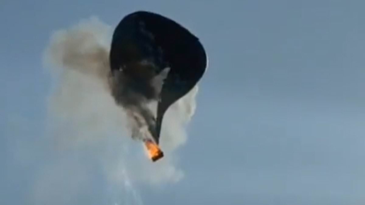Desperate final moments revealed of Brazil hot-air balloon plummet that killed at least eight - as pilot urged people to jump before leaping out himself and surviving