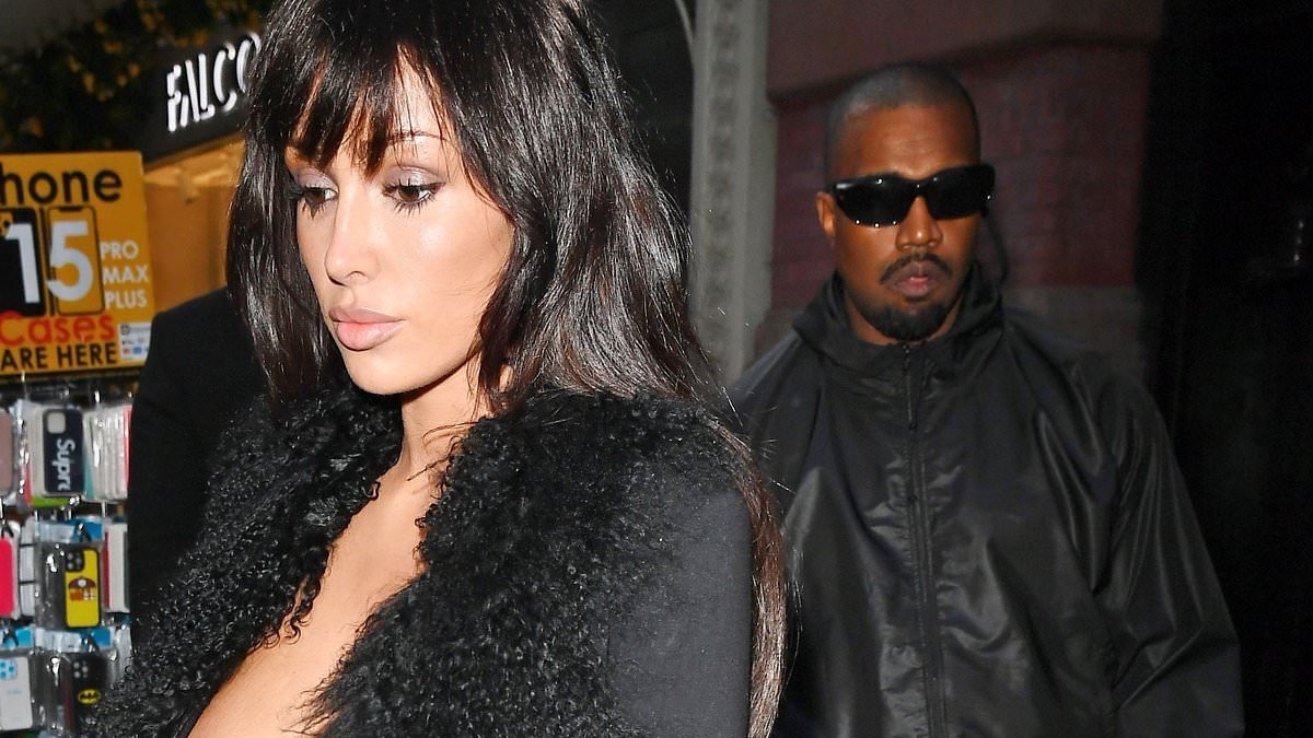 Kanye West's wife Bianca Censort turns heads in plunging bodysuit during outing with rapper