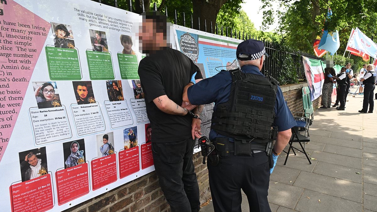 Seven Iranian nationals are charged with GBH after two pro-Israel protesters were attacked outside the Iran embassy in London