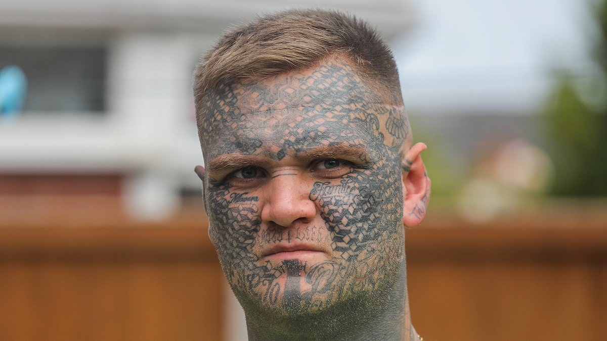 British plasterer is kicked out of Dubai over facial tattoos reading 'blessed', 'family' and 'crazy life'