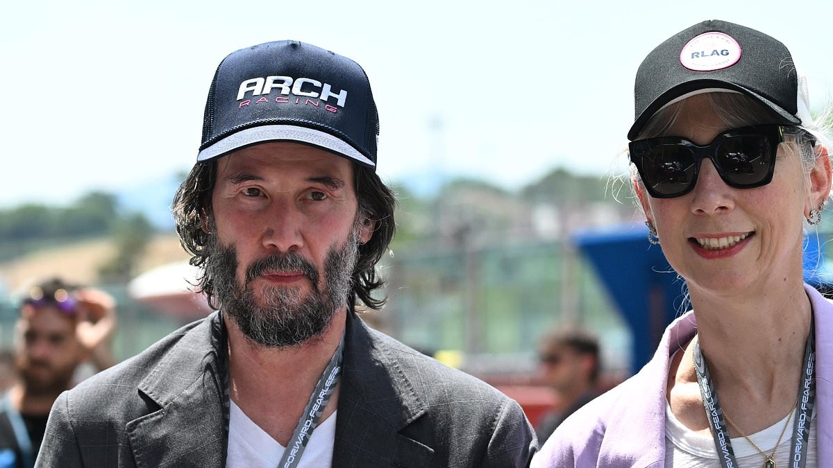 Keanu Reeves and his girlfriend Alexandra Grant enjoy date at the Motorcycling Grand Prix of Italy amid claims the couple have secretly wed