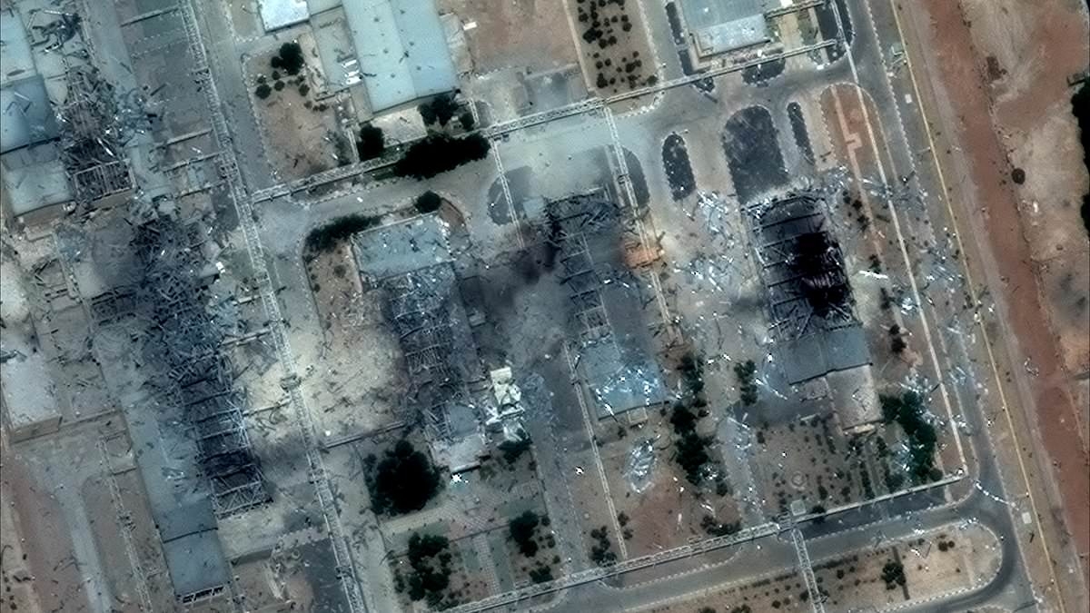 Shocking new satellite images show damage to Iranian nuclear sites after US's precision attacks on facility