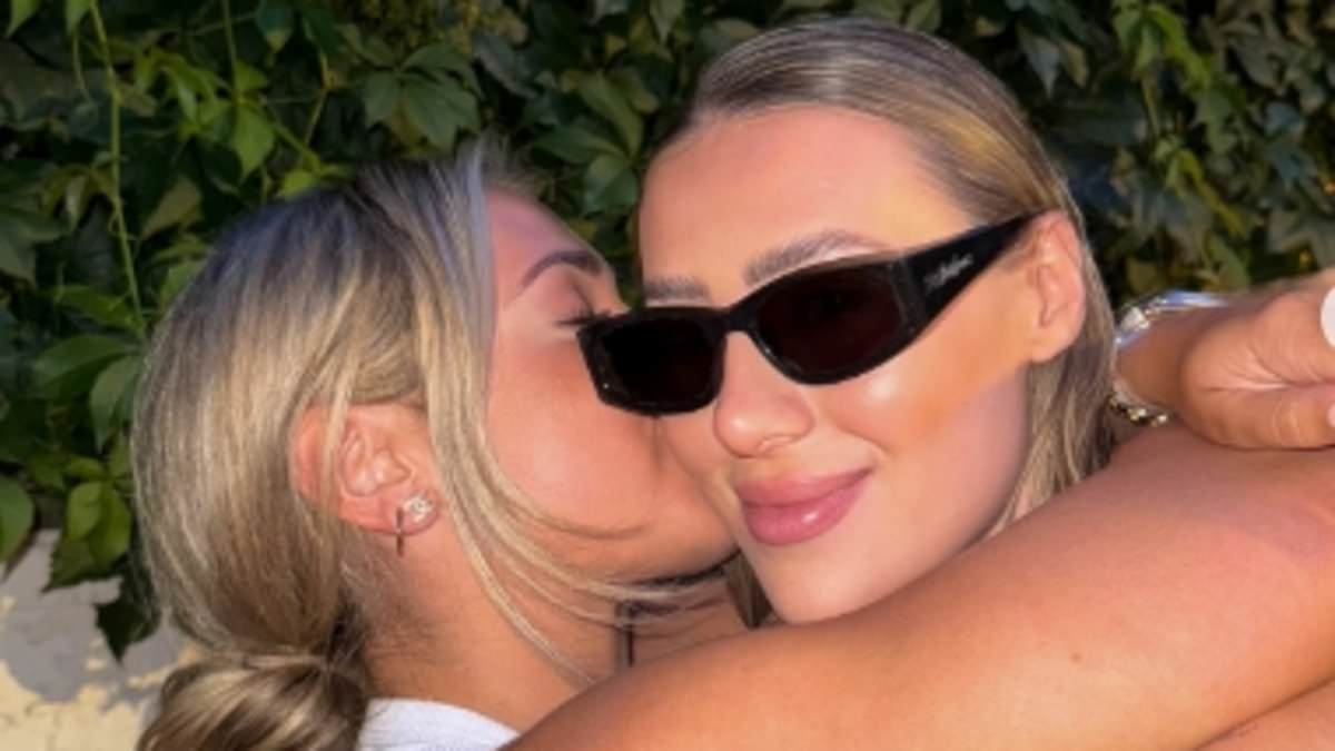 Demi Sims and her 'wifey' Jazz Saunders put on a loved-up display as they enjoy a summer BBQ with family