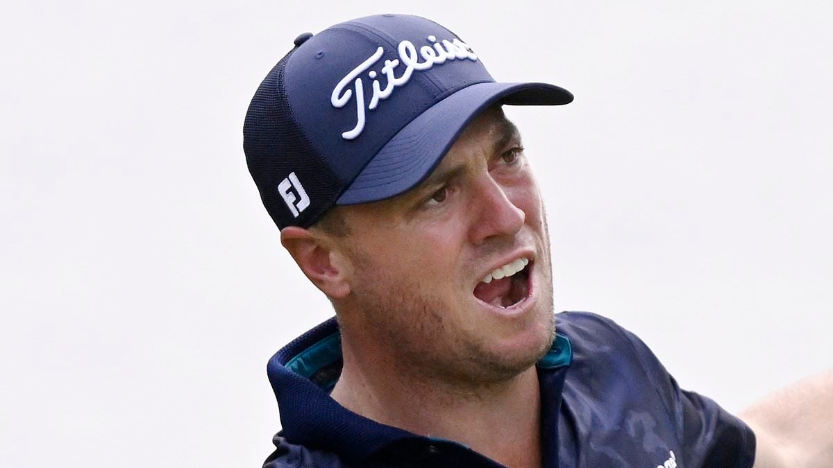 Shocking moment golf star narrowly avoids disaster after throwing his club and nearly hitting a volunteer in head