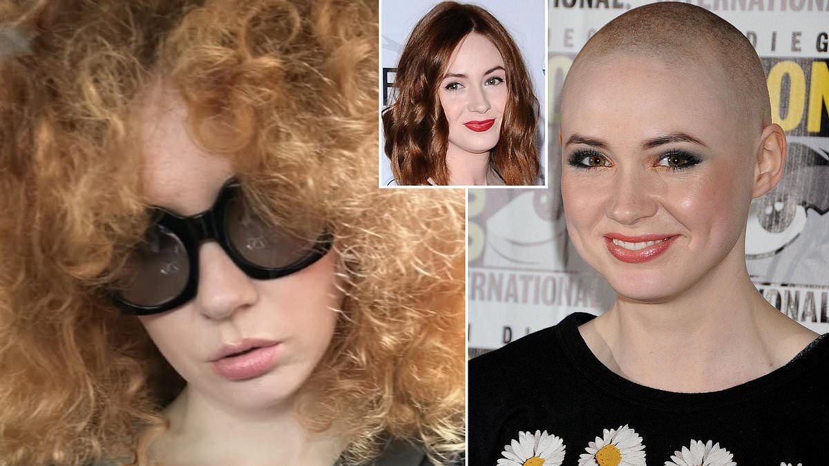 Curl power! Actress Karen Gillan's startling new hairstyle leaves fans stunned