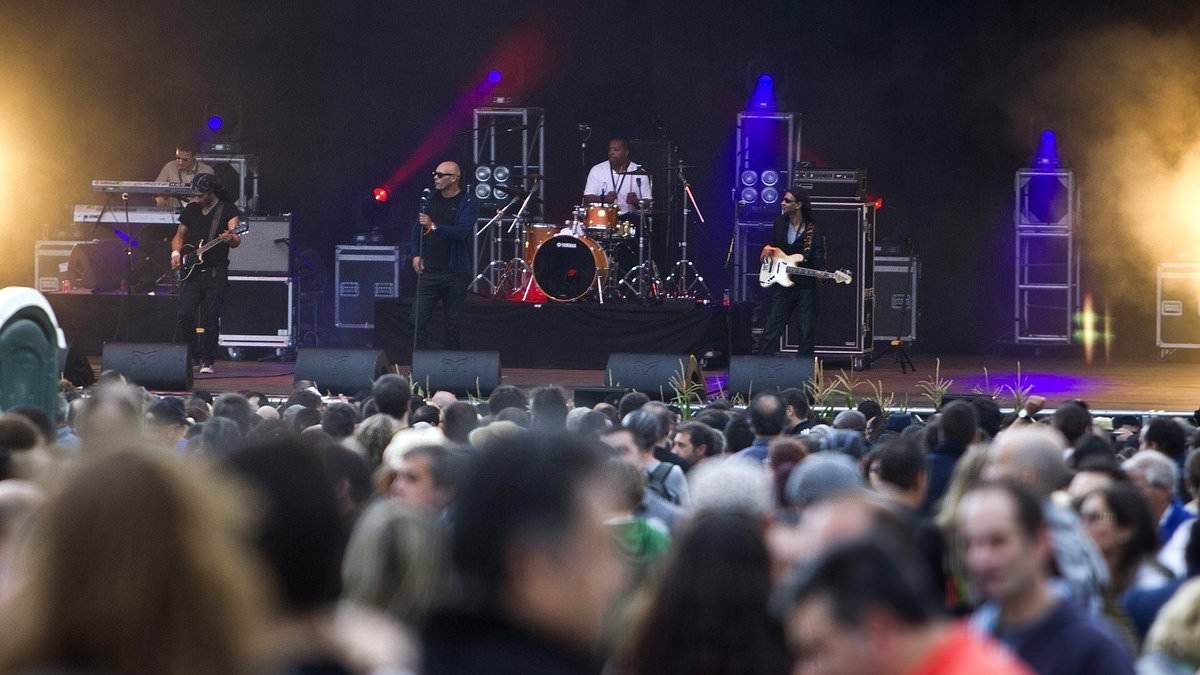 Music festival halted after band member 'collapses on stage' in front of horrified crowd