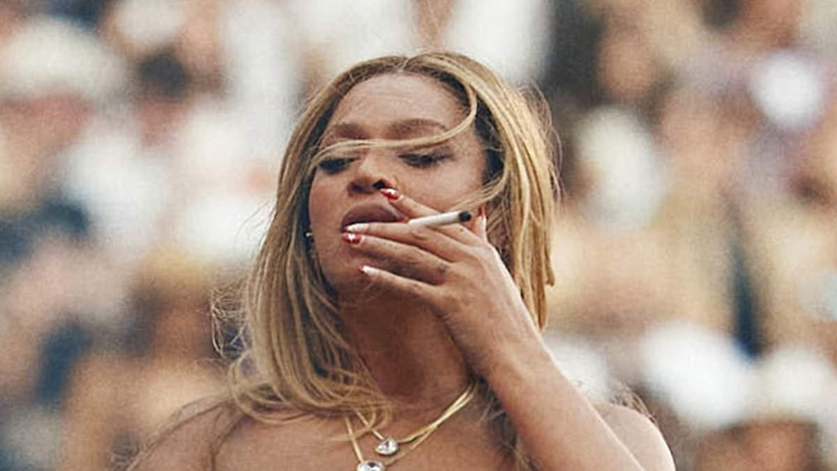 Beyonce smokes a cigarette onstage during final stadium concert in Paris