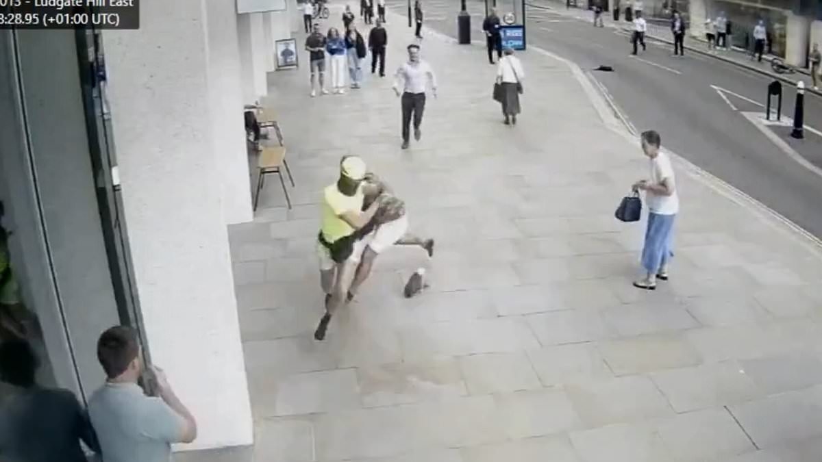Moment phone snatcher receives instant karma as he's knocked off his bike by furious Londoners - and loses shoe that police use to catch him
