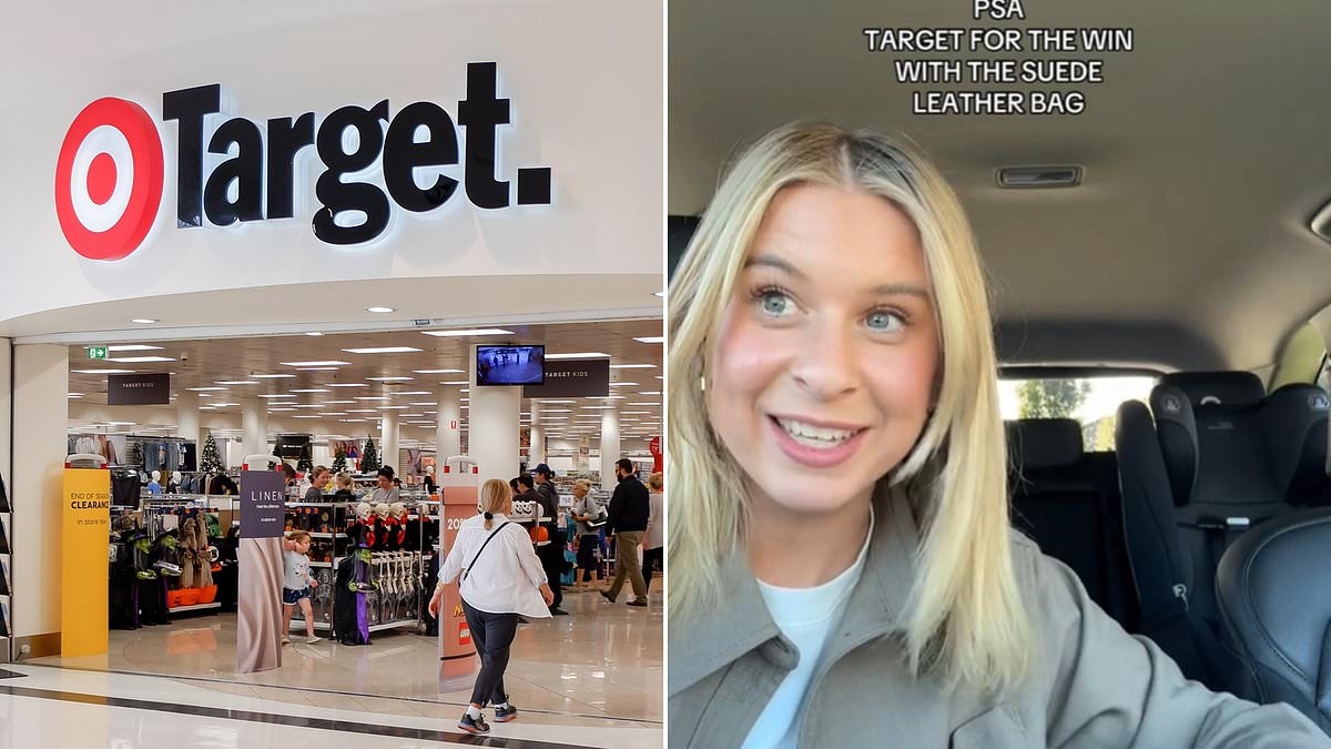 Target shoppers race into stores to get their hands on real leather suede handbags for an 'unbelievable' price