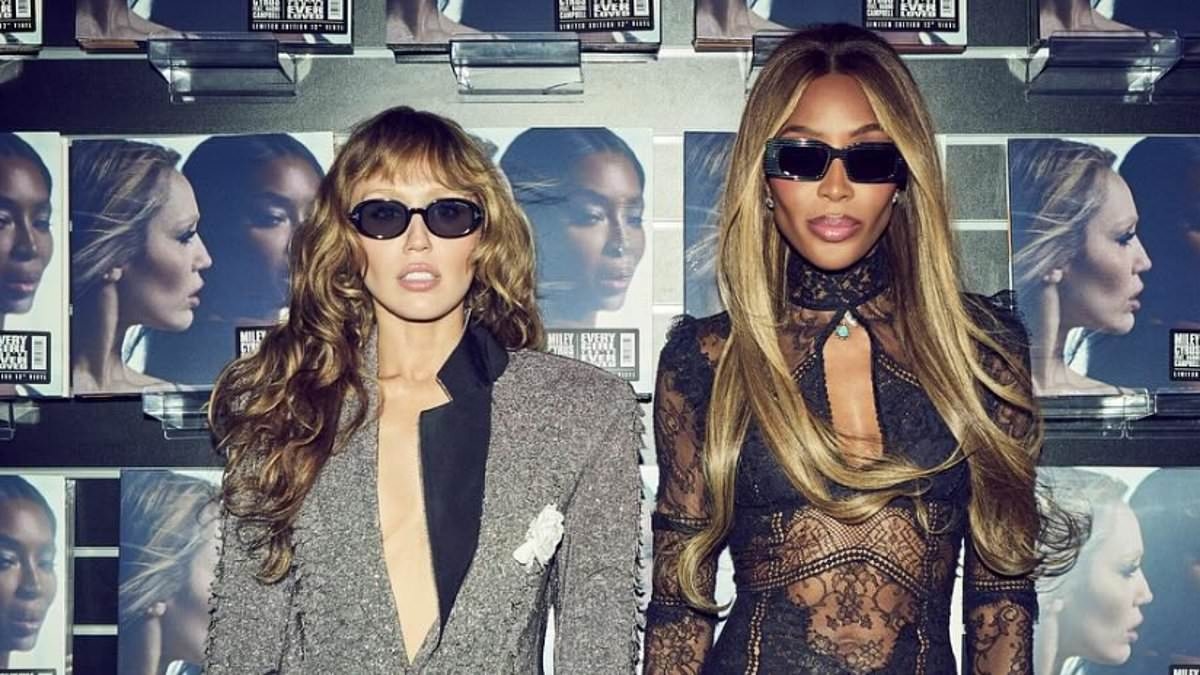 Naomi Campbell praises Miley Cyrus for her 'graciousness with fans' after being accused of being rude to people who had come to their album signing