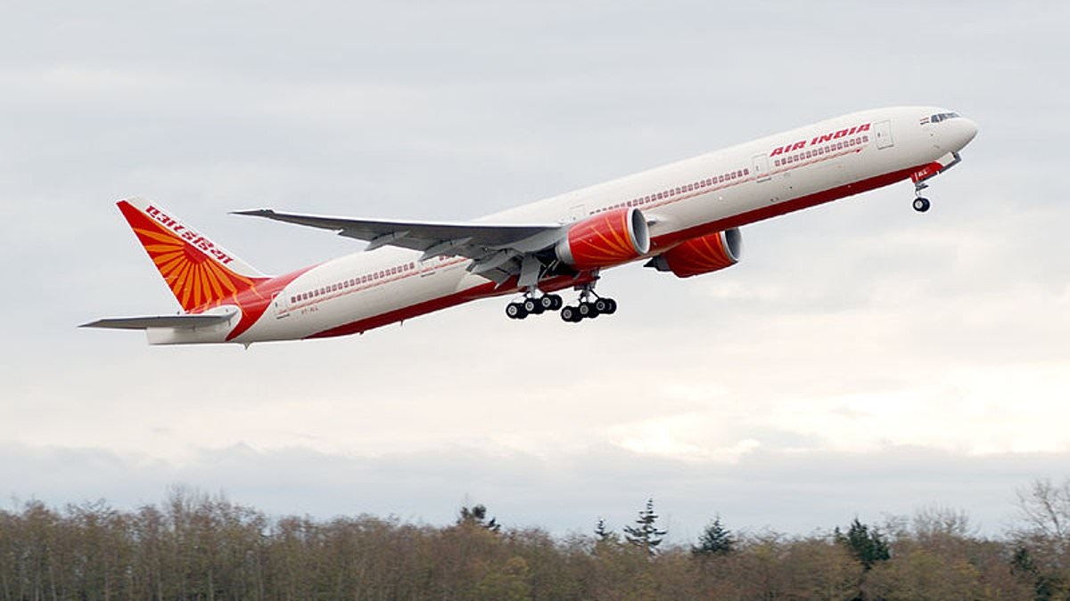 Air India flight from London descends into chaos after 'five passengers and two crew fall ill with food poisoning'
