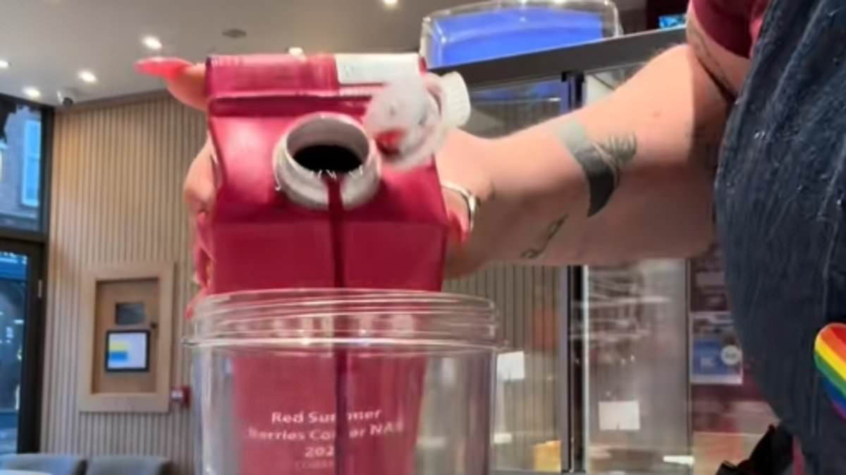 Popular coffee chain faces backlash over charging almost £5 for 'squash and tap water' that's sold as ice tea