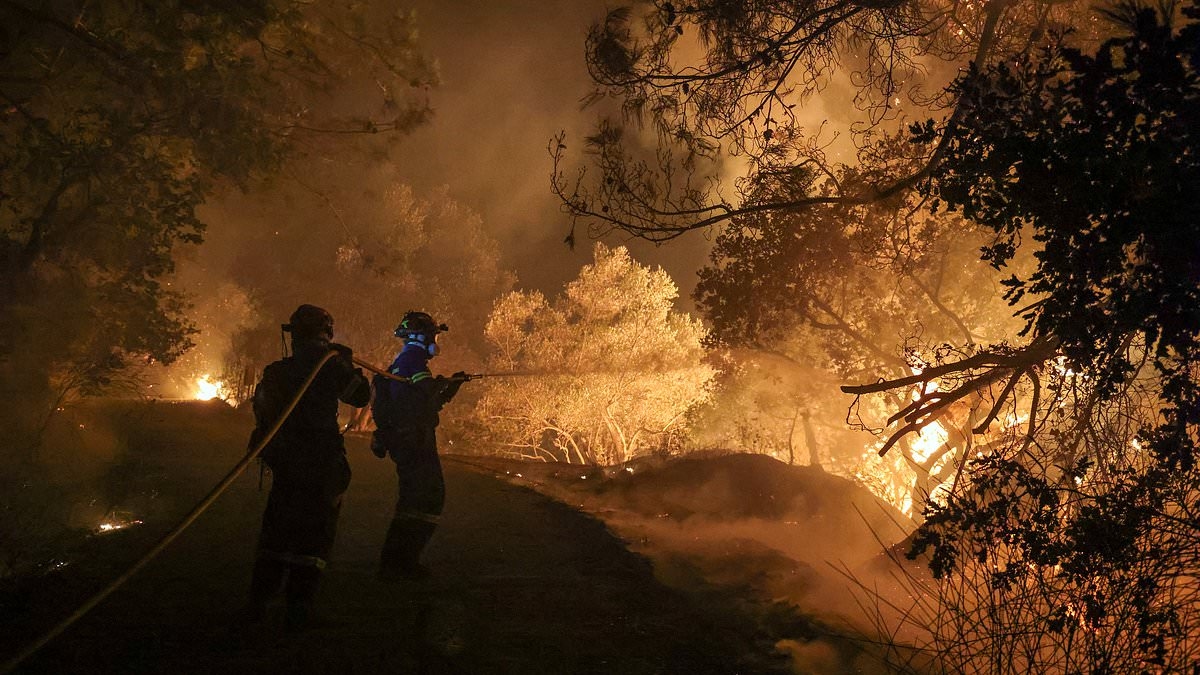 Greece declares state of emergency as out-of-control wildfires rip through island for third day