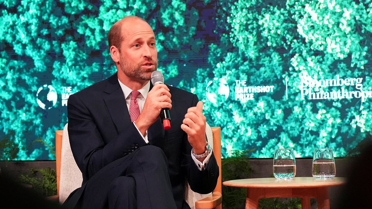 Prince William calls for more united action on the global environmental crisis as he opens London Climate Week