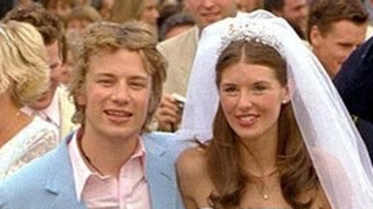 Jamie Oliver shares sweet throwback wedding snaps with wife Jools on their 25th anniversary as he shares heartfelt message