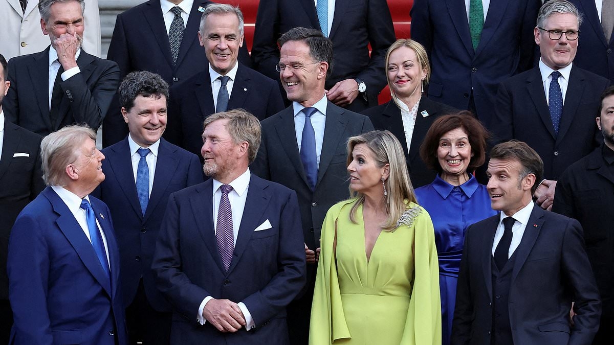 Sideline Starmer! Sir Keir snapped in third row of leaders' photo at Nato summit