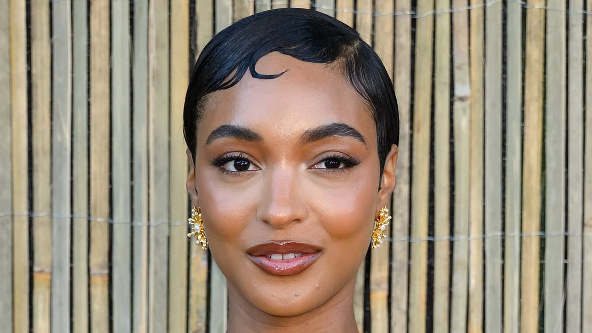 Jourdan Dunn sizzles in a backless gold mini dress as she attends the Serpentine Gallery Summer Party