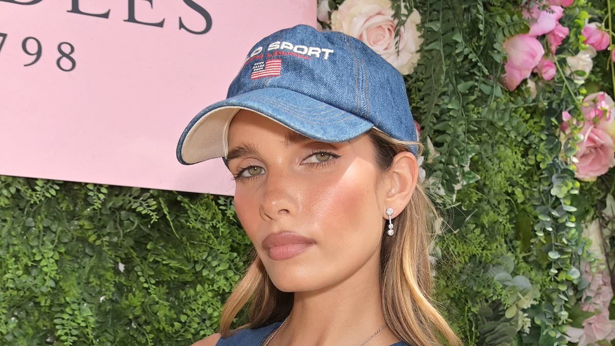Brooklyn Beckham's ex Hana Cross stuns in a denim drop waist dress as she joins stylish Penny Lancaster at The Boodles tennis event