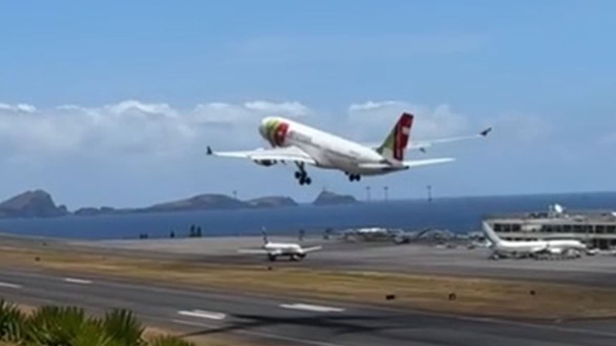 Panic as passenger jet needs three attempts to land at Cristiano Ronaldo airport in high wind