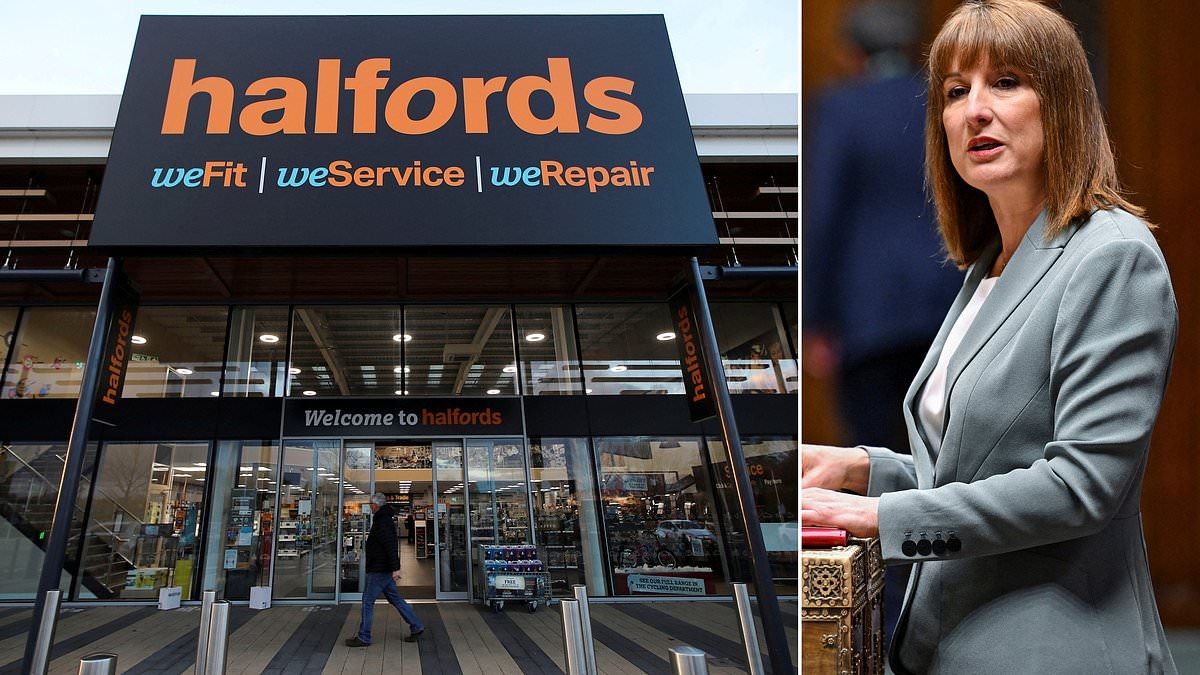 Reeves budget tax raid forces Halfords to shutter sites despite the business seeing a 11% rise in profits