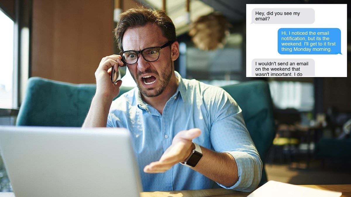 I told my boss I'd reply to his email once the weekend was over. What followed was a text blow-up I NEVER saw coming...