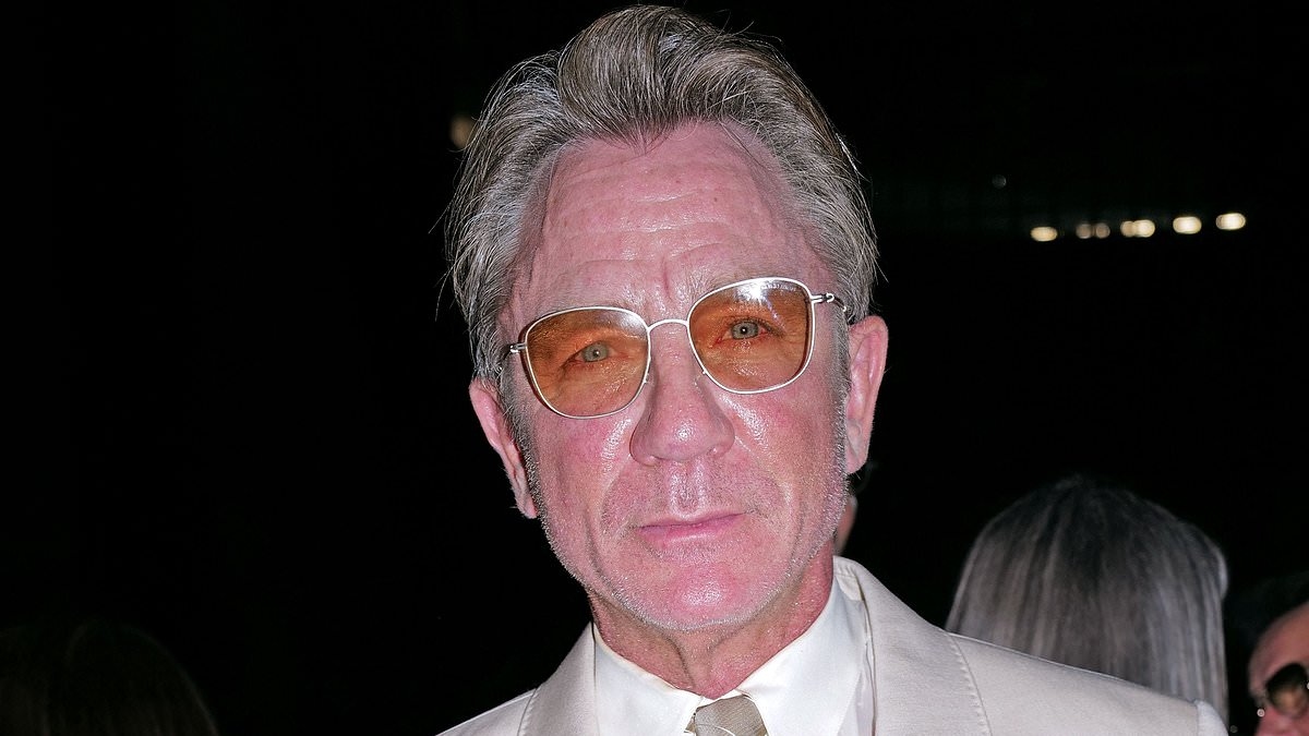 Daniel Craig, 57, looks worlds away from his James Bond days as he sports a much fuller head of hair and quirky sense of style at Tate Modern's 25th Anniversary Gala