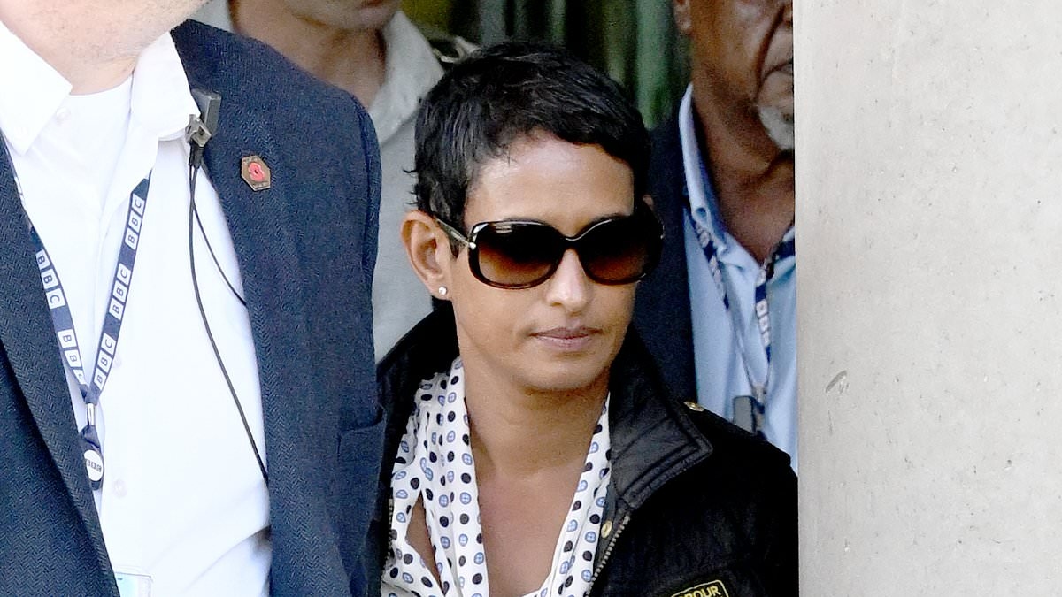 Naga Munchetty is seen for the first time since it was reported BBC bosses apologised to Geri Halliwell-Horner after an interview with her