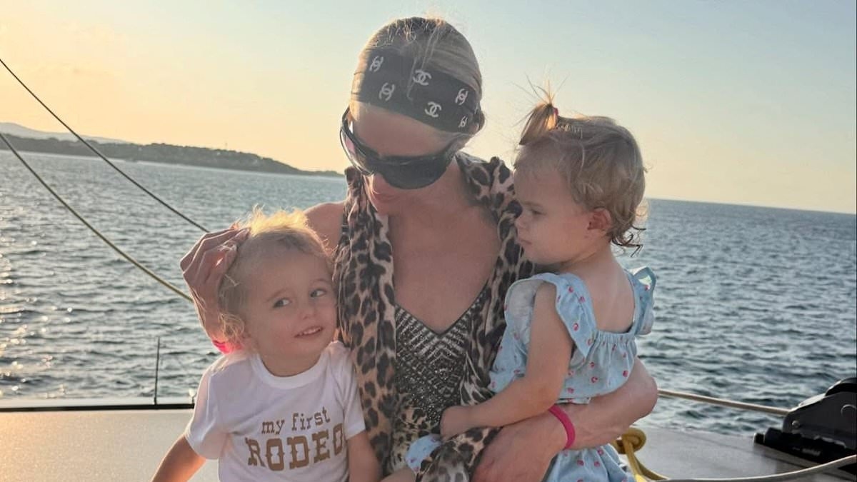 Paris Hilton shares sweet snaps of her children as she brings fans inside her luxurious yachting trip to Sardinia