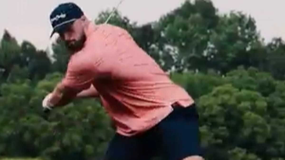 Cleveland Browns' Brenden Bates reenacts iconic 'Happy Gilmore' golf swing...with unfortunate results