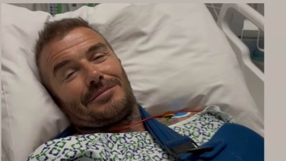 BREAKING NEWS David Beckham in hospital with mystery injury as Victoria shares picture of star with arm in sling