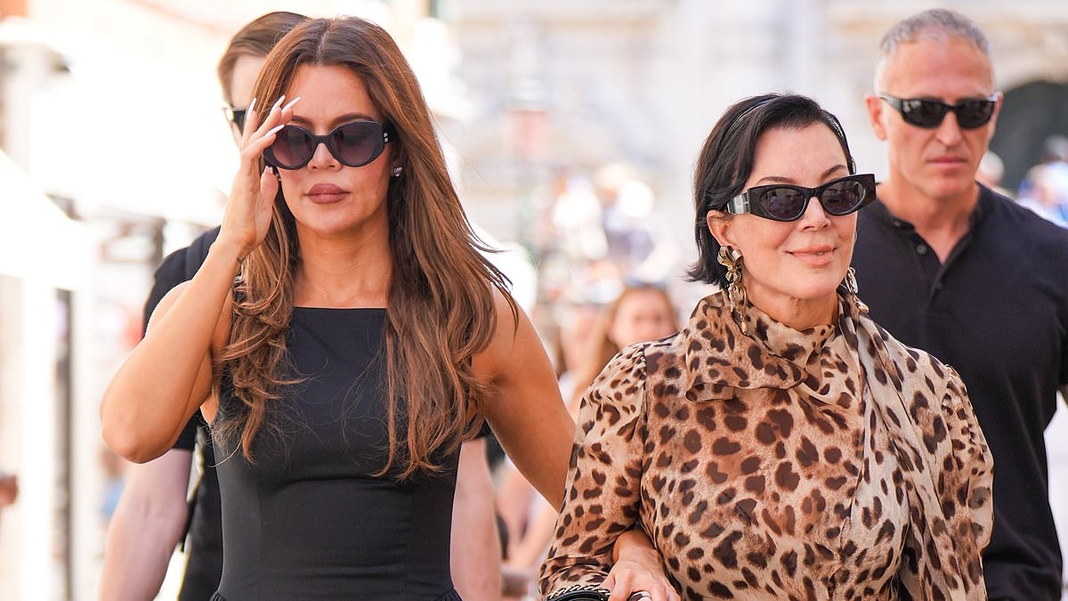 Birthday girl Khloe Kardashian stuns as she and leopard print clad mum Kris Jenner join Sydney Sweeney and Vittoria Ceretti shopping before Jeff Bezos and Lauren Sanchez's $20M Venice wedding