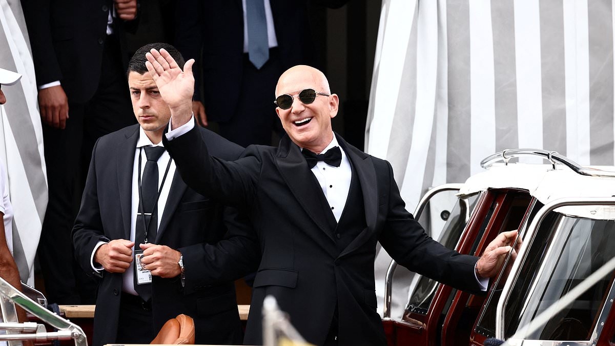 The A-list wedding of the year begins! Billionaire Jeff Bezos and Lauren Sanchez prepare to exchange vows as they are joined by star-studded guest list at lavish $20million celebration in Venice