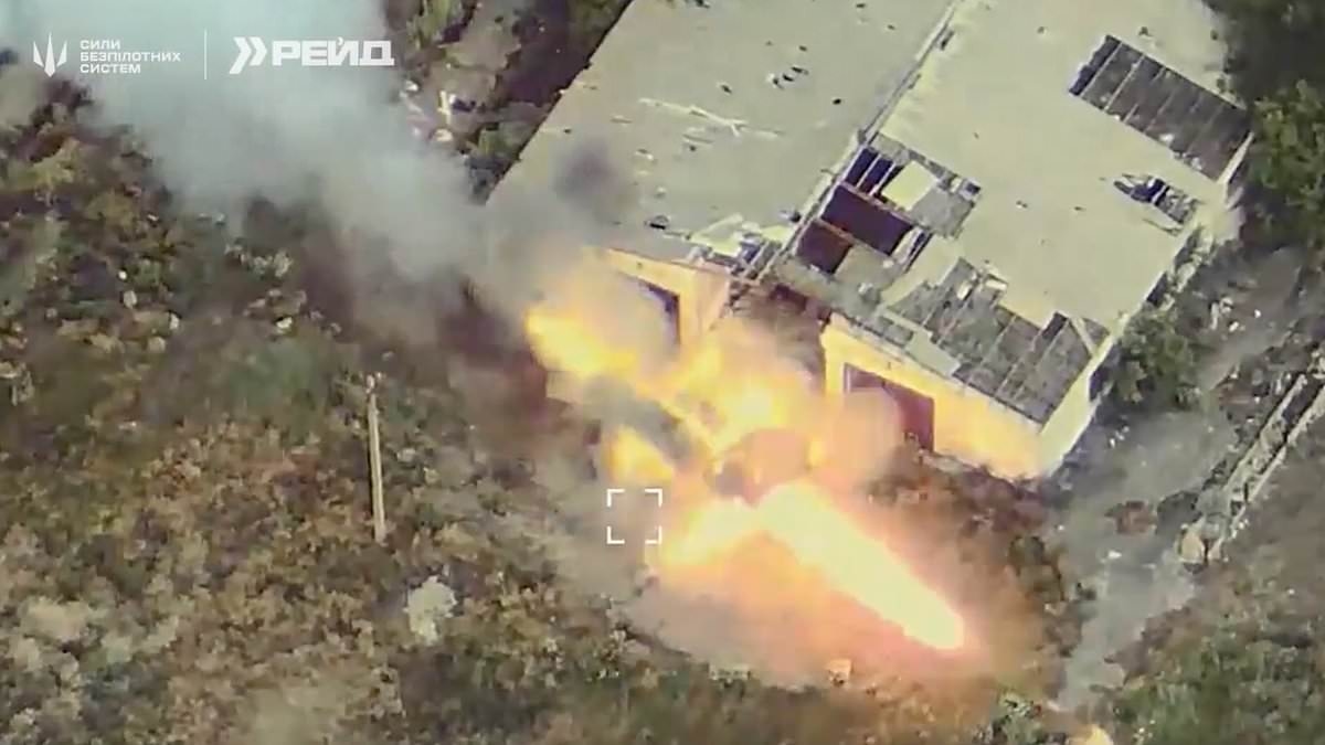 Astonishing moment North Korean missile launcher is destroyed by Ukraine drone - igniting projectile that flies through front of vehicle with crew still inside