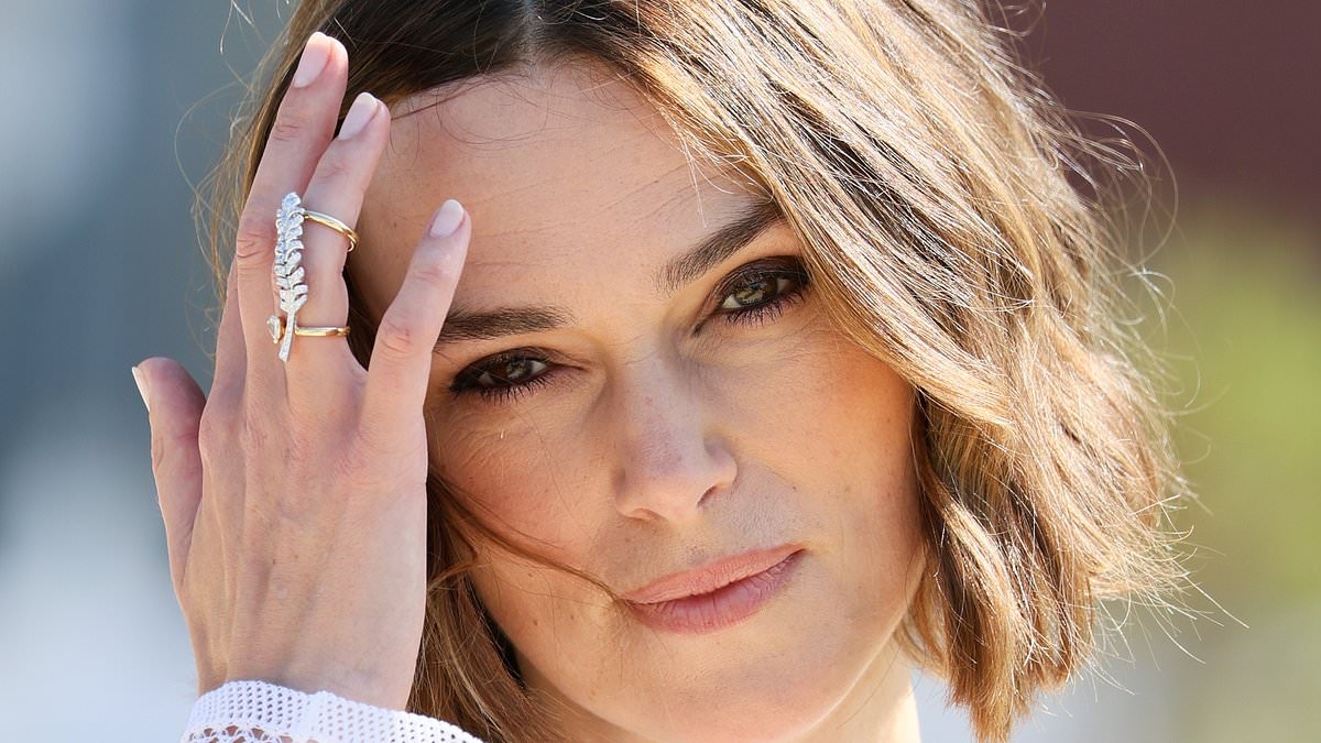 Kiera Knightley turns heads in a sheer white lace co-ord as she attends the Biarritz Film Festival