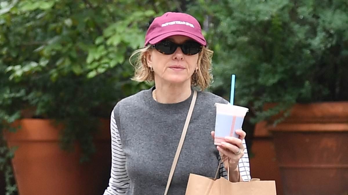Naomi Watts looks effortlessly chic in jeans and a YSL bag as she steps out in New York City - moments before her husband Billy Crudup heads out for solo walk