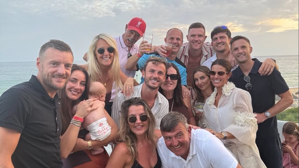 Jamie Vardy joins James Maddison and Harry Maguire on holiday in Portugal as former Leicester team-mates stars enjoy some family time