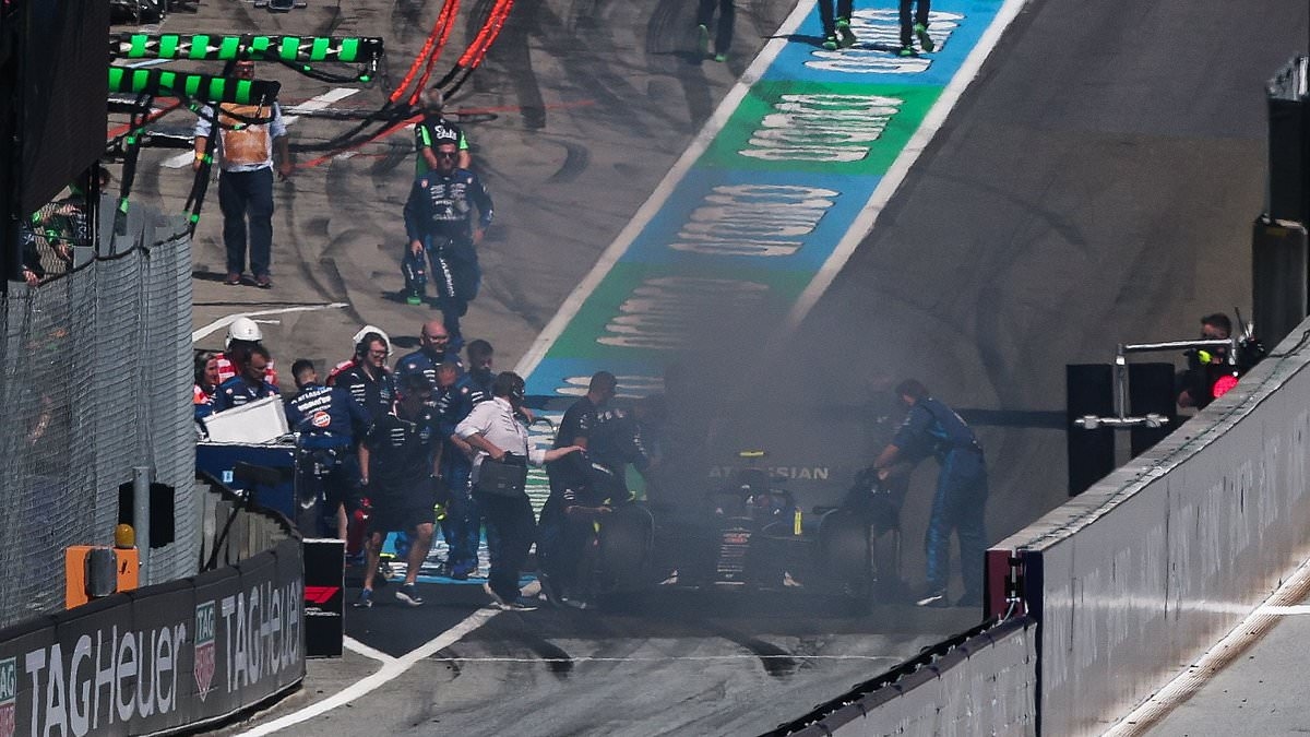 BREAKING NEWS Austrian Grand Prix delayed after Carlos Sainz's Williams car catches fire in Spielberg