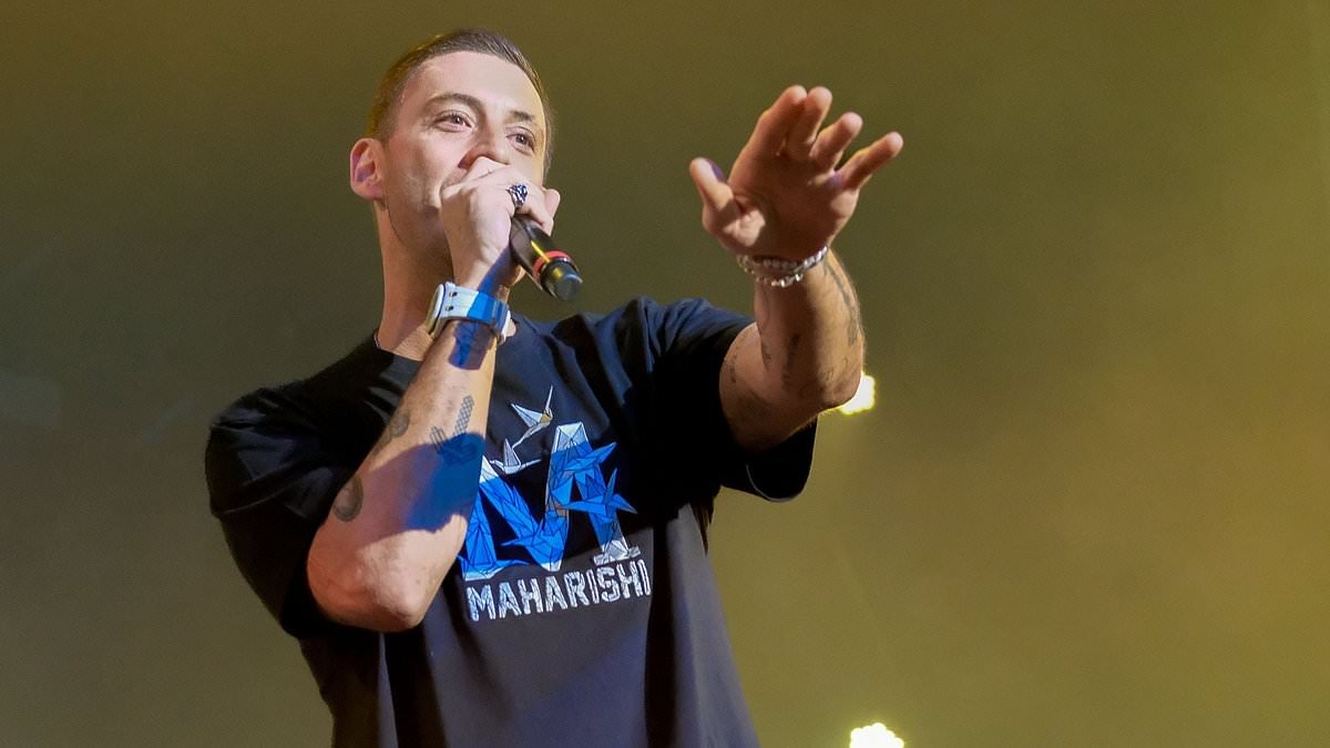 British singer Example forced to cancel gig just hours after performing at Glastonbury as he apologises to fans