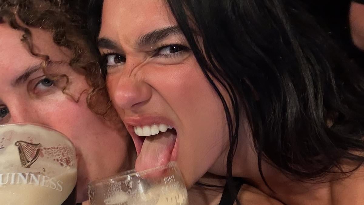 Dua Lipa downs Guinness as she parties Irish-style to celebrate successful tour