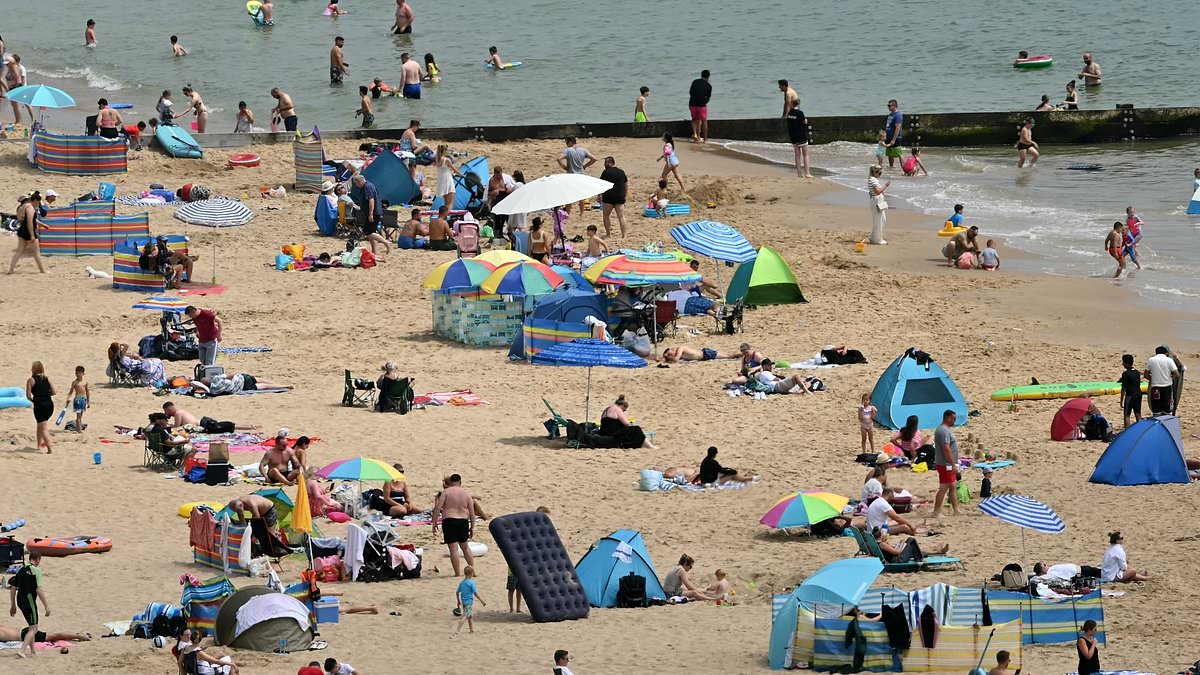 Europe is sweltering and England is next: UK weather map reveals where will hit 34C as Britain is likely to hit record temperatures in coming days