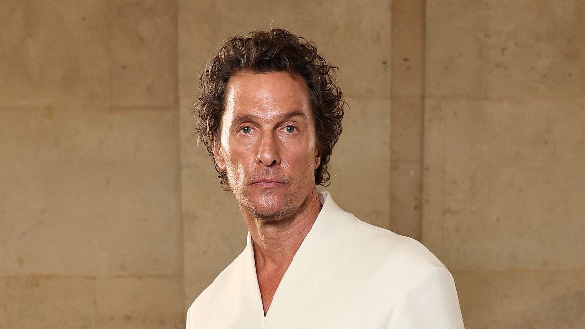 Matthew McConaughey and Emma Roberts ignore A-list star seated between them at runway show in viral clip