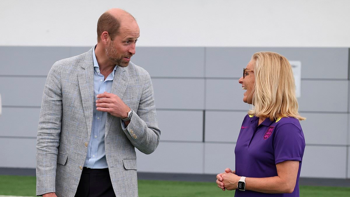 Prince William stops by St George's Park to wish the Lionesses ahead of kick-off - as Sabrina Weigman's 23-player squad heads to Switzerland for the 2025 Euros