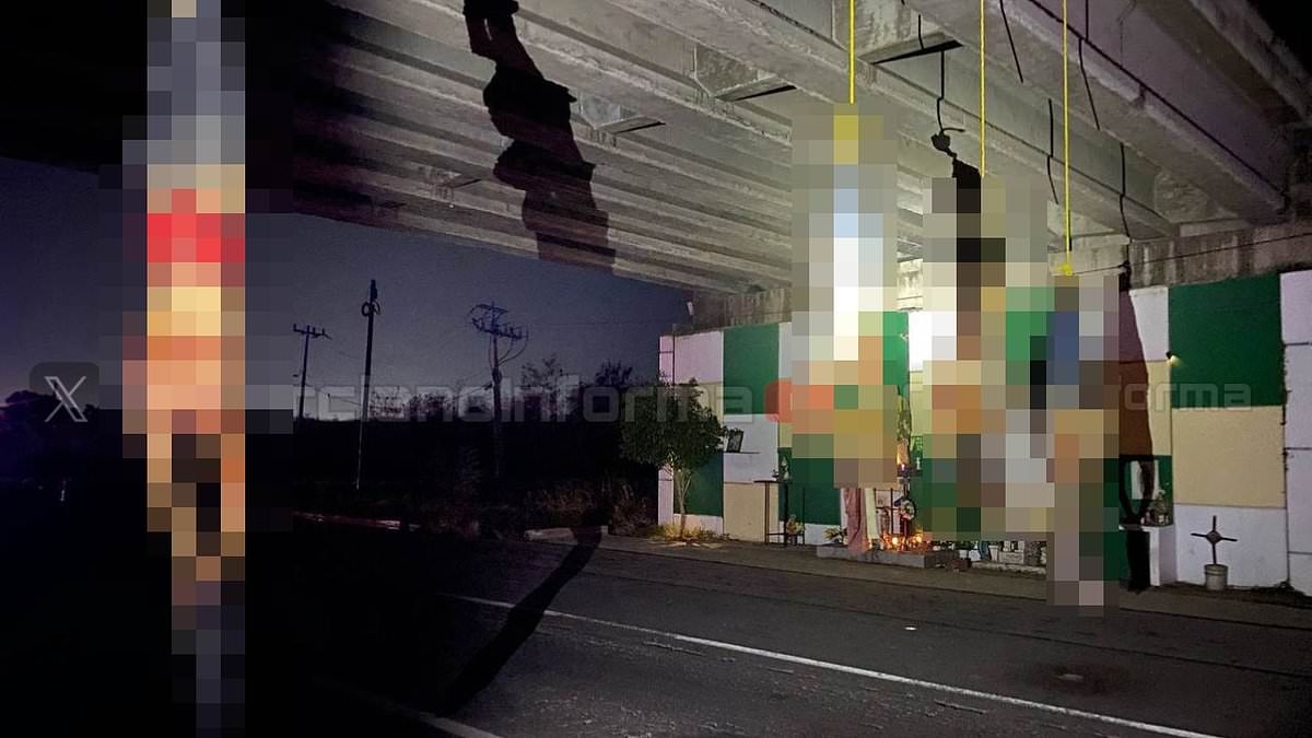 Decapitated bodies hung under bridge after 20 people slaughtered amid drug war sparked by El Chapo's sons