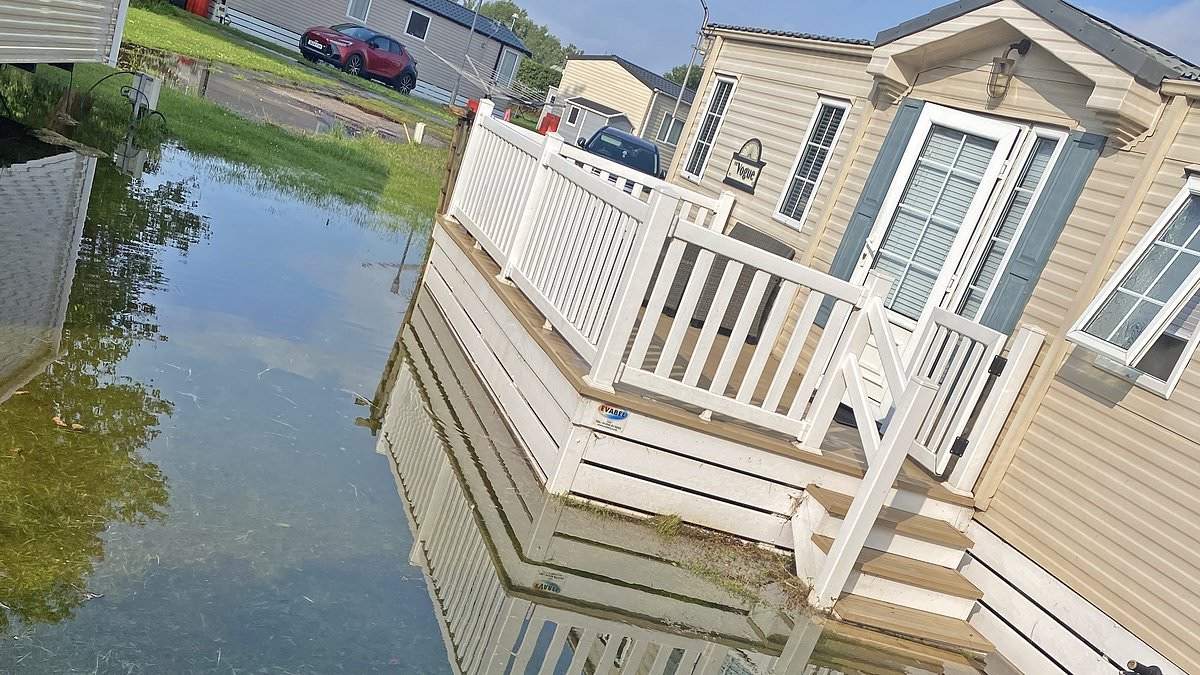 EXCLUSIVE We're trapped in caravan site hell: Couple reveal how pitch for their £36,000 home keeps flooding - but site bosses say their only option is to pay £75,000 to move