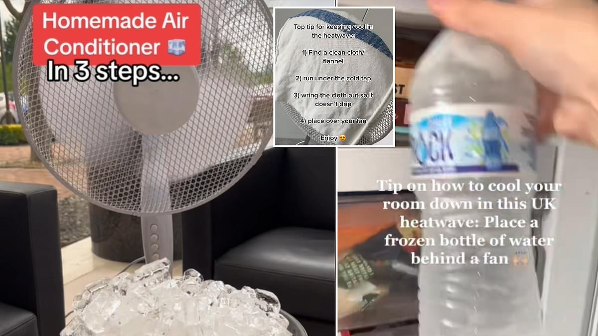 The heatwave hacks that could prove DEADLY: Experts urge Brits not to attempt to create 'DIY AC units' by attaching frozen towels to their fans