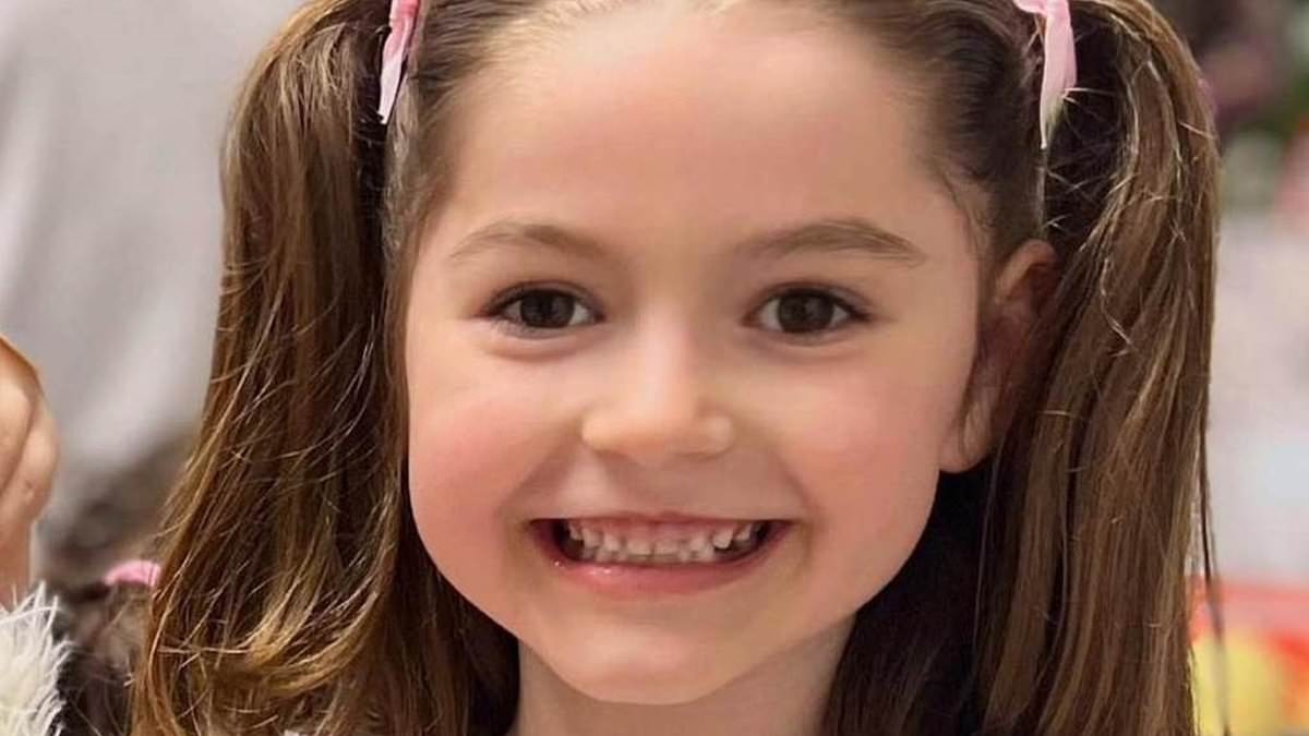 Pictured: Girl, seven, who died after tree 'held up by metal poles' collapsed on top of her in park - as heartbroken parents pay tribute to 'the light in our lives'